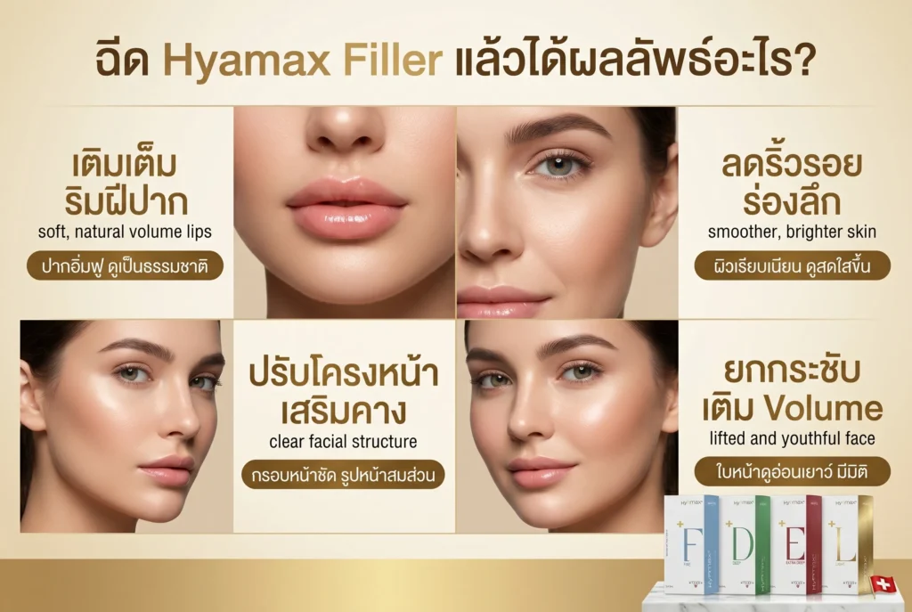 ฉีด Hyamax Filler แล้วได้ผลลัพธ์อะไร?