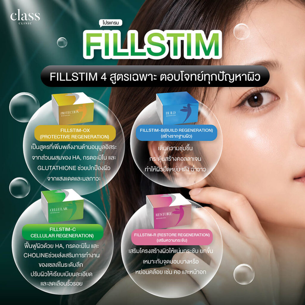FILLSTIM 4 สูตรเฉพาะ ตอบโจทย์ทุกปัญหาผิว